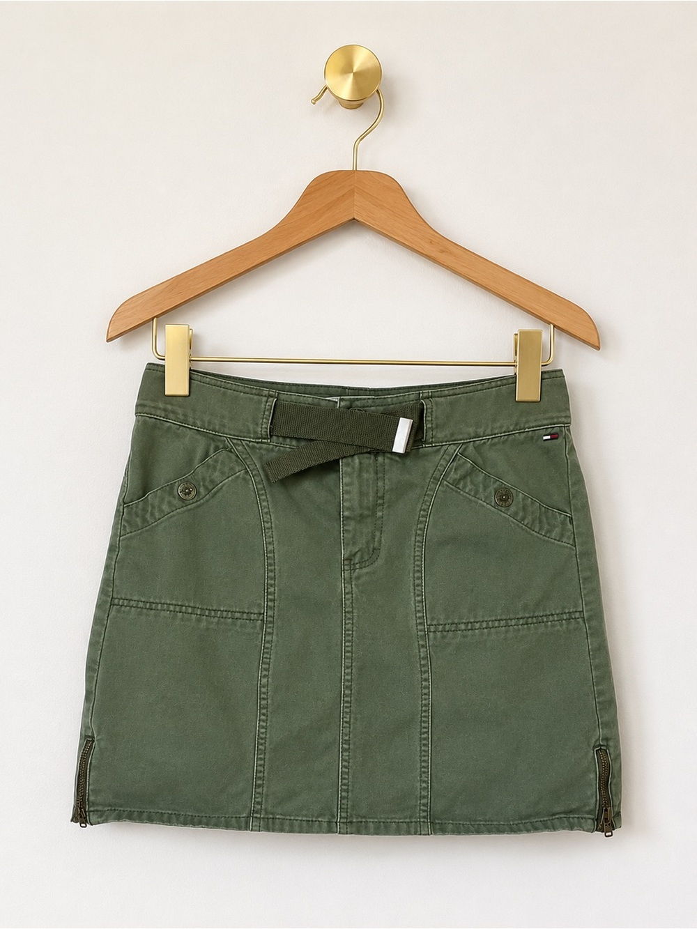 Tommy Jeans Olive Green Mini Skirt Size 7